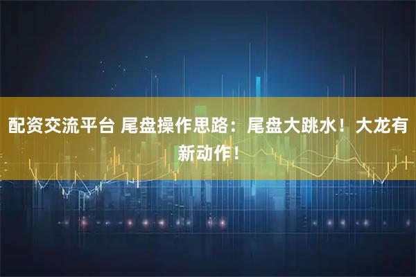 配资交流平台 尾盘操作思路：尾盘大跳水！大龙有新动作！